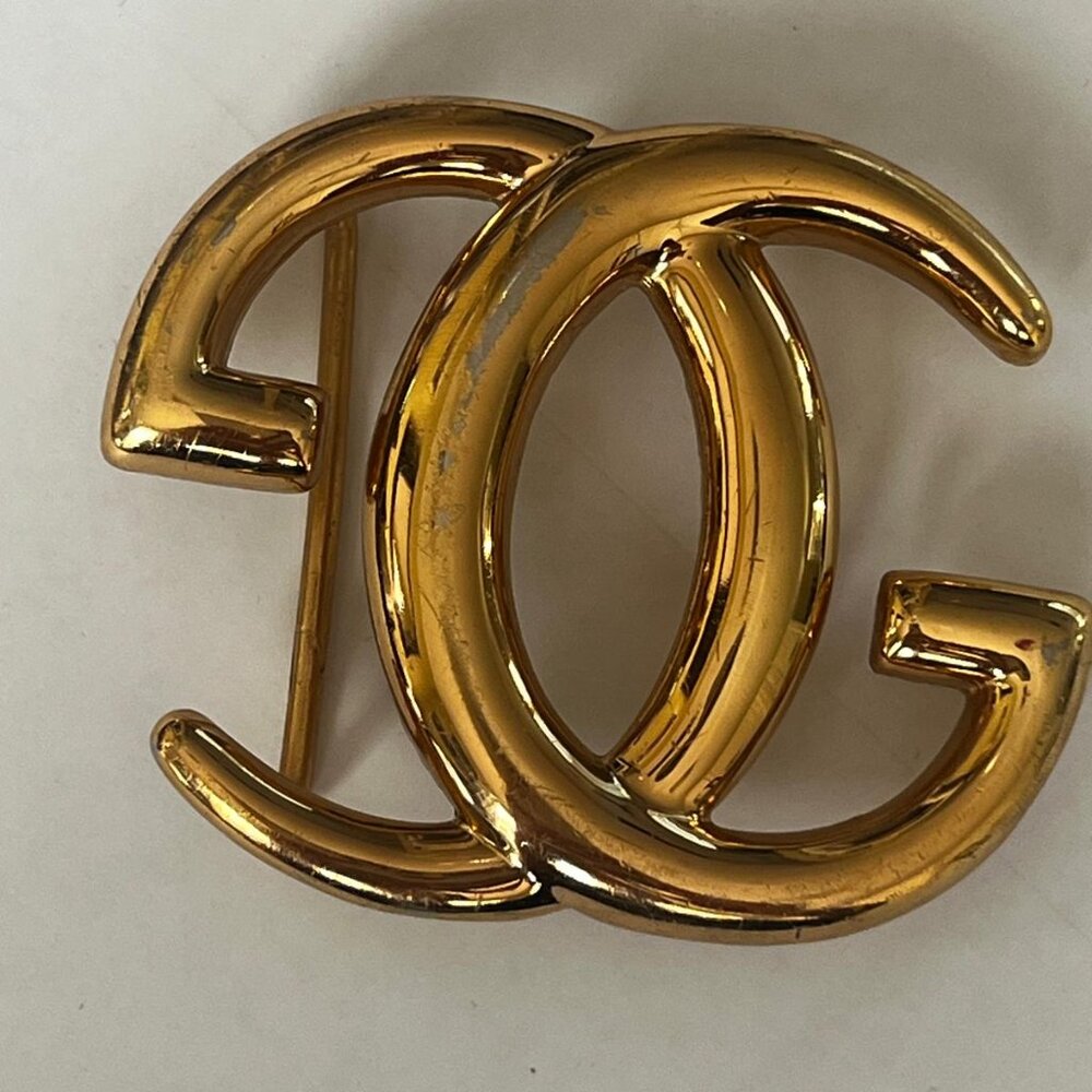 GUCCI Metal GG Monogram Belt Buckle